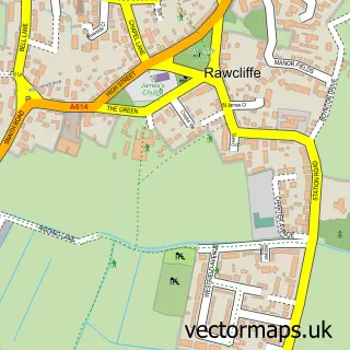 Street map sample of Rawcliffe, East Riding of Yorkshire