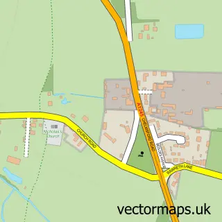 Street map sample of Rawreth, Essex