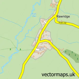 Street map sample of Rawridge, Devon