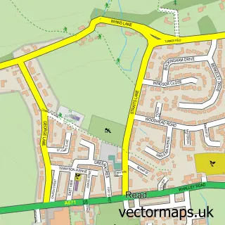 Street map sample of Read, Lancashire