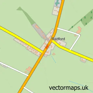 Street map sample of Redford, Angus