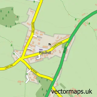 Street map sample of Redhill, Somerset