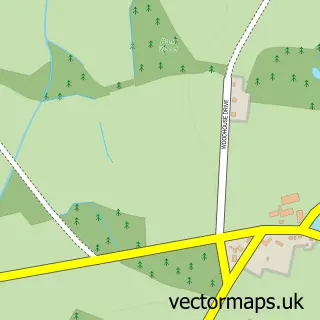 Street map sample of Rednal, Shropshire