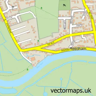 Street map sample of Reedham, Norfolk