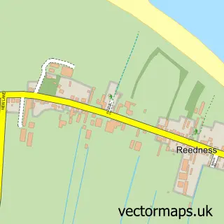 Street map sample of Reedness, East Riding of Yorkshire