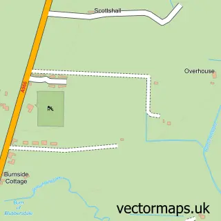 Street map sample of Rendall, Orkney