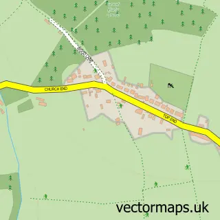 Street map sample of Renhold, Bedfordshire