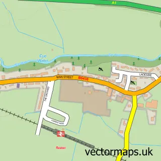 Street map sample of Reston, Berwickshire