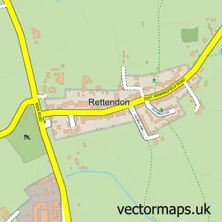 Street map sample of Rettendon Common, Essex