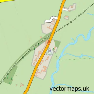 Street map sample of Rewe, Devon