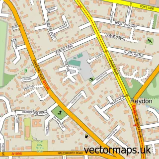 Street map sample of Reydon, Suffolk