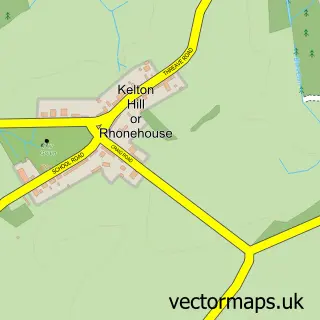 Street map sample of Rhonehouse, The Stewartry of Kirkcudbright