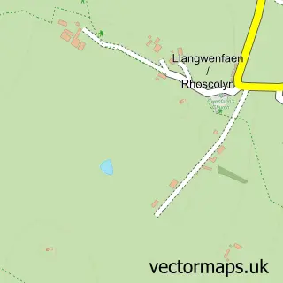 Street map sample of Rhoscolyn, Gwynedd