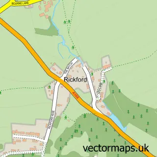 Street map sample of Rickford, Somerset
