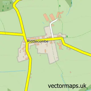 Street map sample of Riddlecombe, Devon