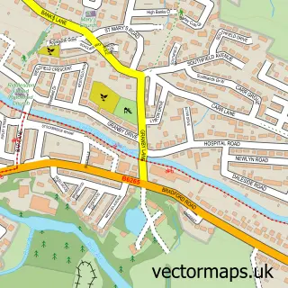 Street map sample of Riddlesden, West Yorkshire