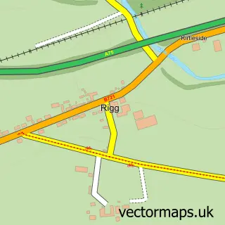 Street map sample of Rigg, Dumfries