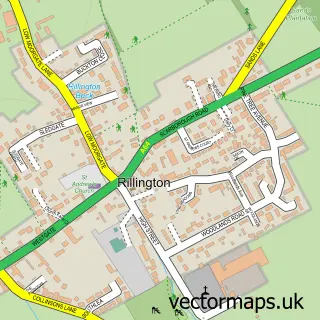 Street map sample of Rillington, North Yorkshire