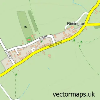 Street map sample of Rimington, Lancashire