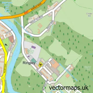 Street map sample of Ringley, Greater Manchester