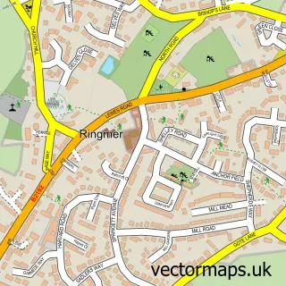 Street map sample of Ringmer, East Sussex
