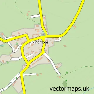 Street map sample of Ringmore, Devon