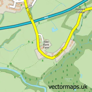 Street map sample of Ringway, Greater Manchester