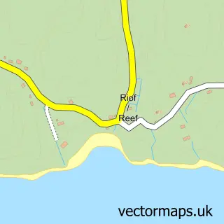 Street map sample of Riof, Western Isles
