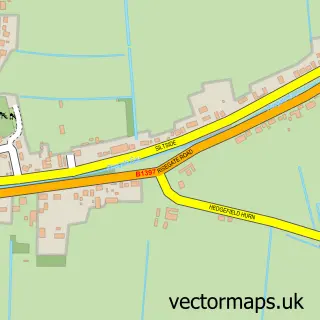 Street map sample of Risegate, Lincolnshire