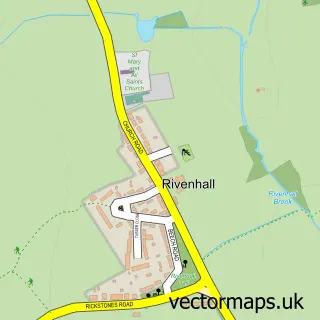 Street map sample of Rivenhall, Essex