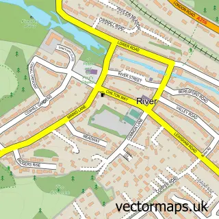 Street map sample of River, Kent