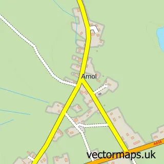 Street map sample of Àrnol, Western Isles