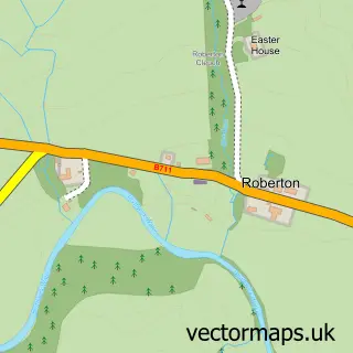 Street map sample of Roberton, Roxburgh, Ettrick and Lauderdale