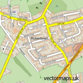 Street map sample of Roberttown, West Yorkshire