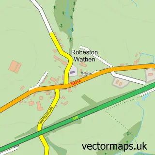 Street map sample of Robeston Wathen, Dyfed
