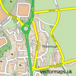 Street map sample of Roborough, Devon