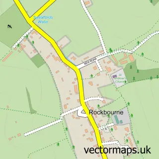 Street map sample of Rockbourne, Hampshire