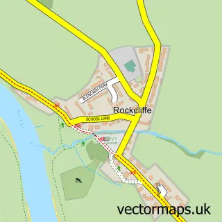 Street map sample of Rockcliffe, Cumbria