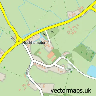 Street map sample of Rockhampton, Gloucestershire