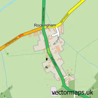 Street map sample of Rockingham, Northamptonshire
