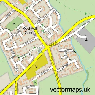 Street map sample of Rockwell Green, Somerset