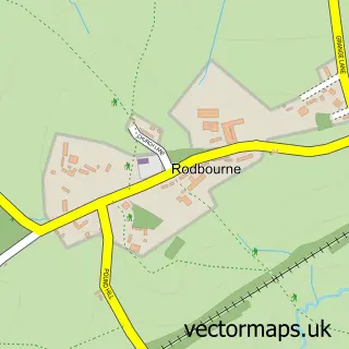 Street map sample of Rodbourne, Wiltshire