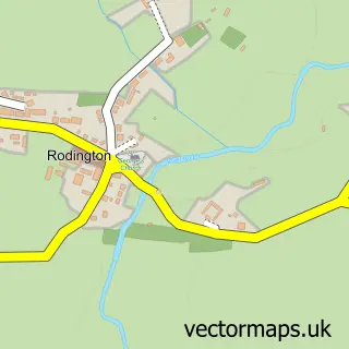 Street map sample of Rodington, Shropshire