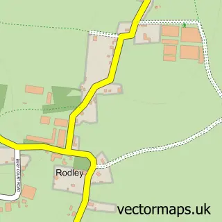 Street map sample of Rodley, Gloucestershire