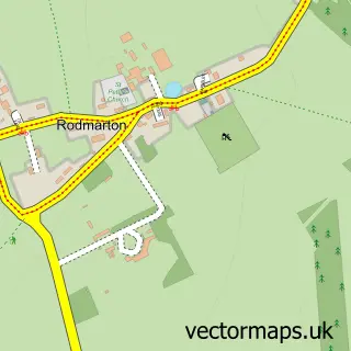 Street map sample of Rodmarton, Gloucestershire