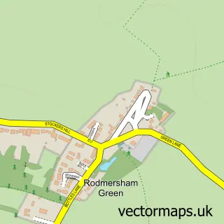 Street map sample of Rodmersham Green, Kent