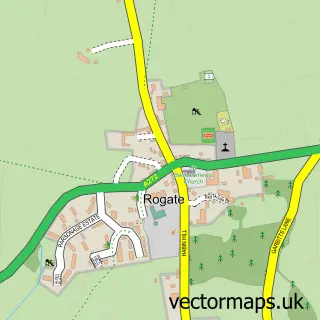 Street map sample of Rogate, West Sussex