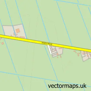 Street map sample of Rogue's Alley, Cambridgeshire