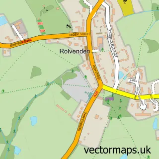 Street map sample of Rolvenden, Kent