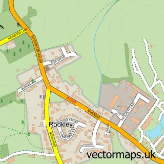 Street map sample of Rookley, Isle of Wight